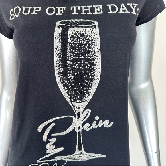 NEW!!! Philipp Plein women T-shirt with crystals size L Authentic Retail 650$ - Picture 6 of 11